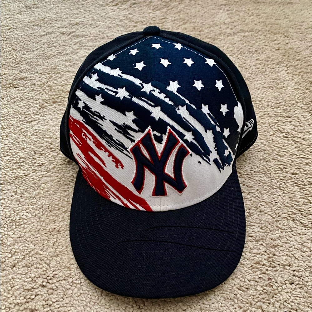 New Era Patriotic Navy and White Cap